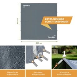 Skandika 3 X 3 Meter Schaduwdoek Met Telescopische Palen -Buiten Kamperen 02425937fff1c8fb