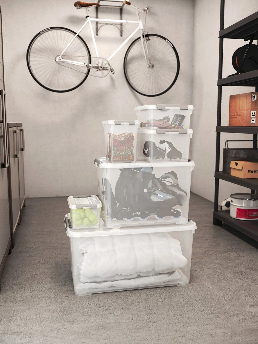 Curver Handy+ 15 Liter Opbergbox Met Deksel - 4 Stuks 7 Curver Handy+ 15 Liter Opbergbox Met Deksel - 4 Stuks - Afbeelding 5