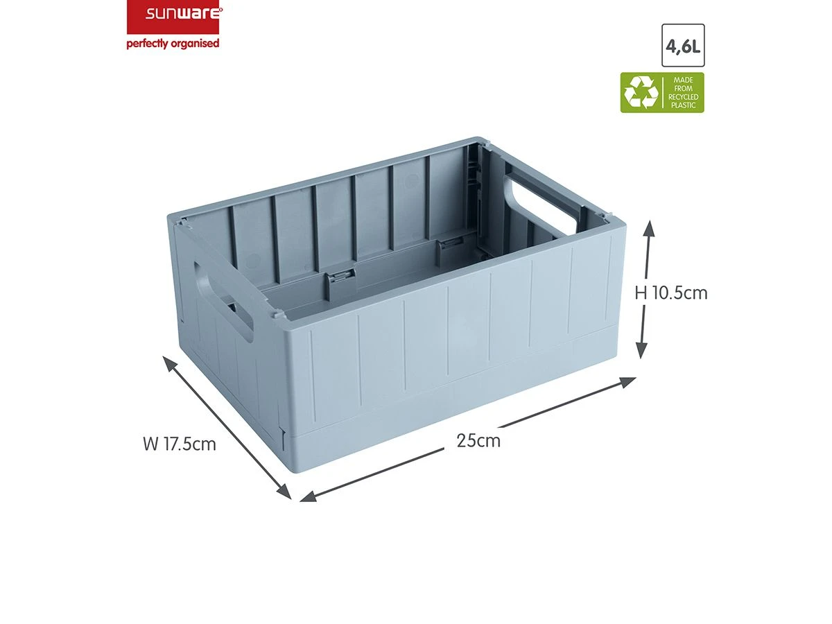 Sunware Sigma Home 4,6 Liter Set Van 6 Vouwkratten - Blue 4 Sunware Sigma Home 4,6 Liter Set Van 6 Vouwkratten - Blue - Afbeelding 2