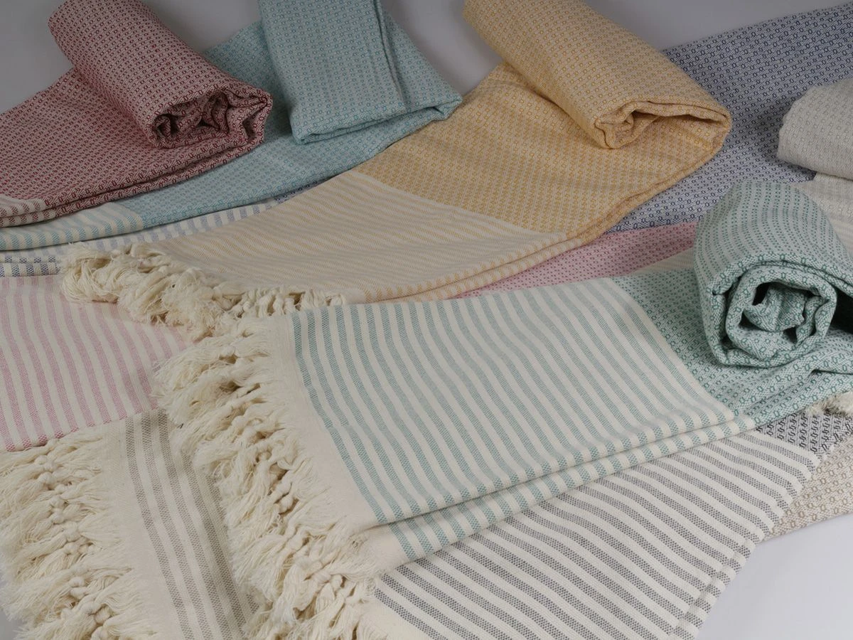 Merkloos PHLOX 100 X 200 Cm Hamamdoek - Groen 6 Merkloos PHLOX 100 X 200 Cm Hamamdoek - Groen - Afbeelding 4