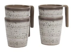 Bo-Camp Halo L Set Van 4 Melamine Mokken - Beige 12 Bo-Camp Halo L Set Van 4 Melamine Mokken - Beige -Buiten Kamperen 050ad7c007be8621