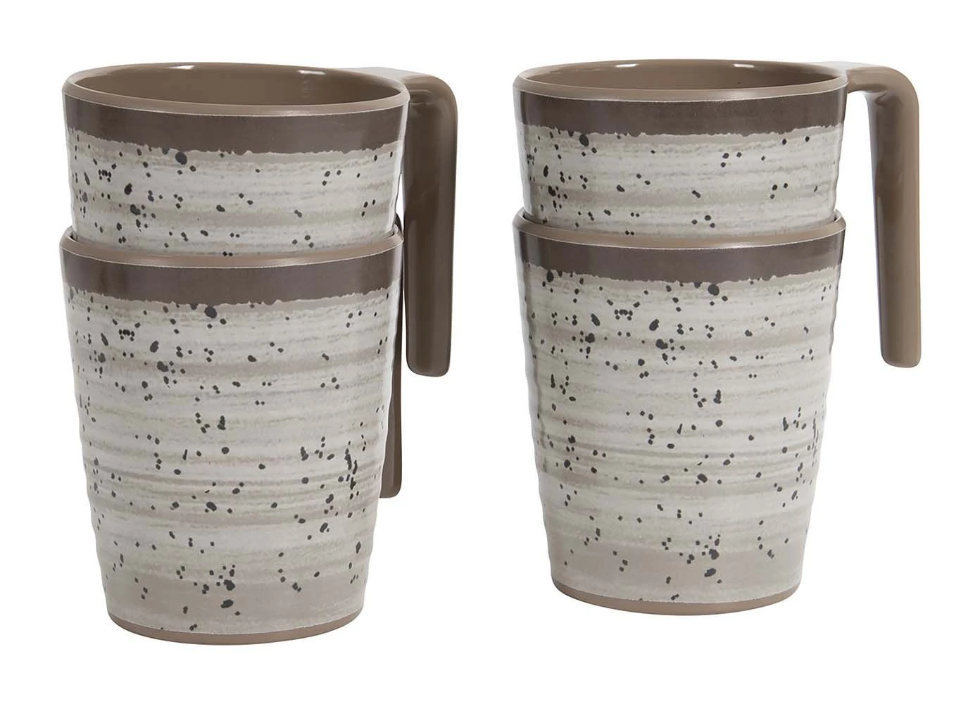 Bo-Camp Halo L Set Van 4 Melamine Mokken - Beige 7 Bo-Camp Halo L Set Van 4 Melamine Mokken - Beige - Afbeelding 5