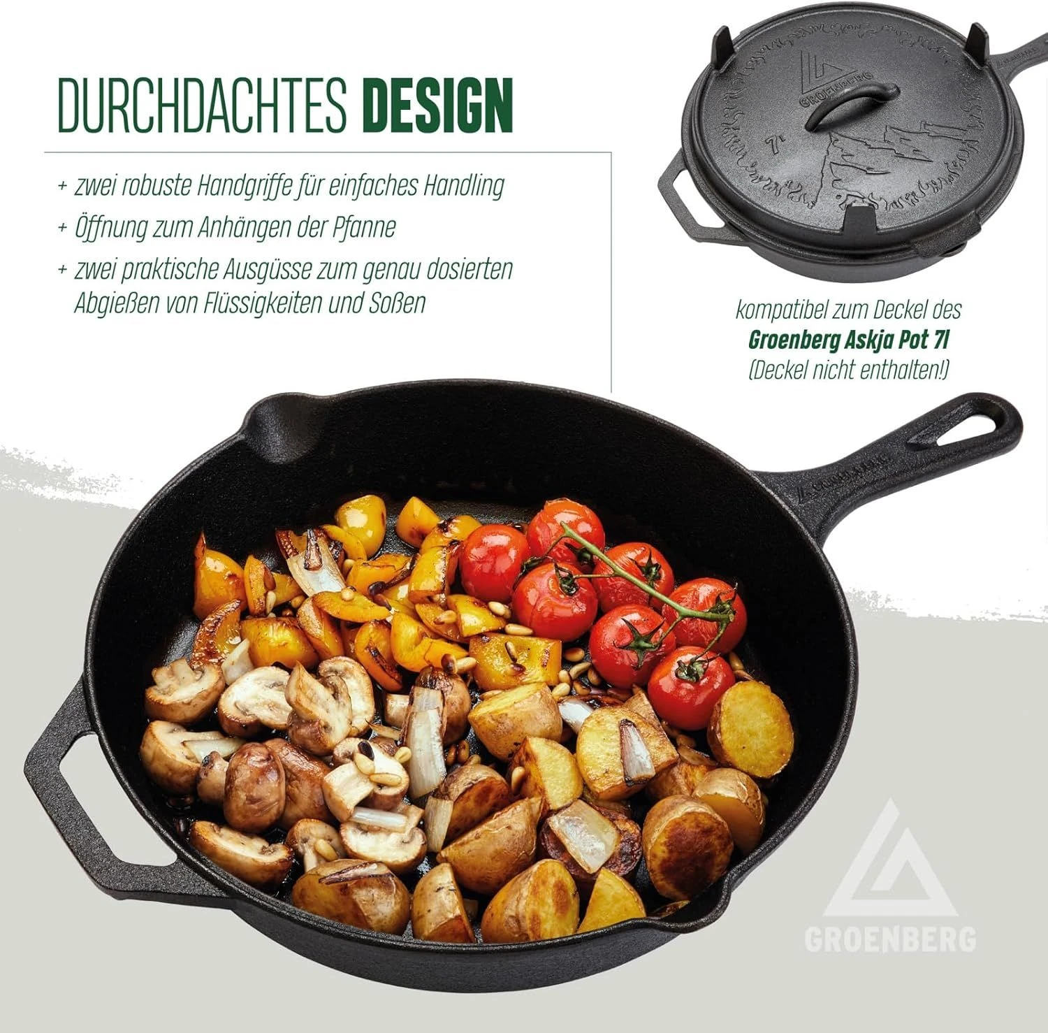 Groenberg Hekla 30Ø Cm Gietijzeren Pan 6 Groenberg Hekla 30Ø Cm Gietijzeren Pan - Afbeelding 4