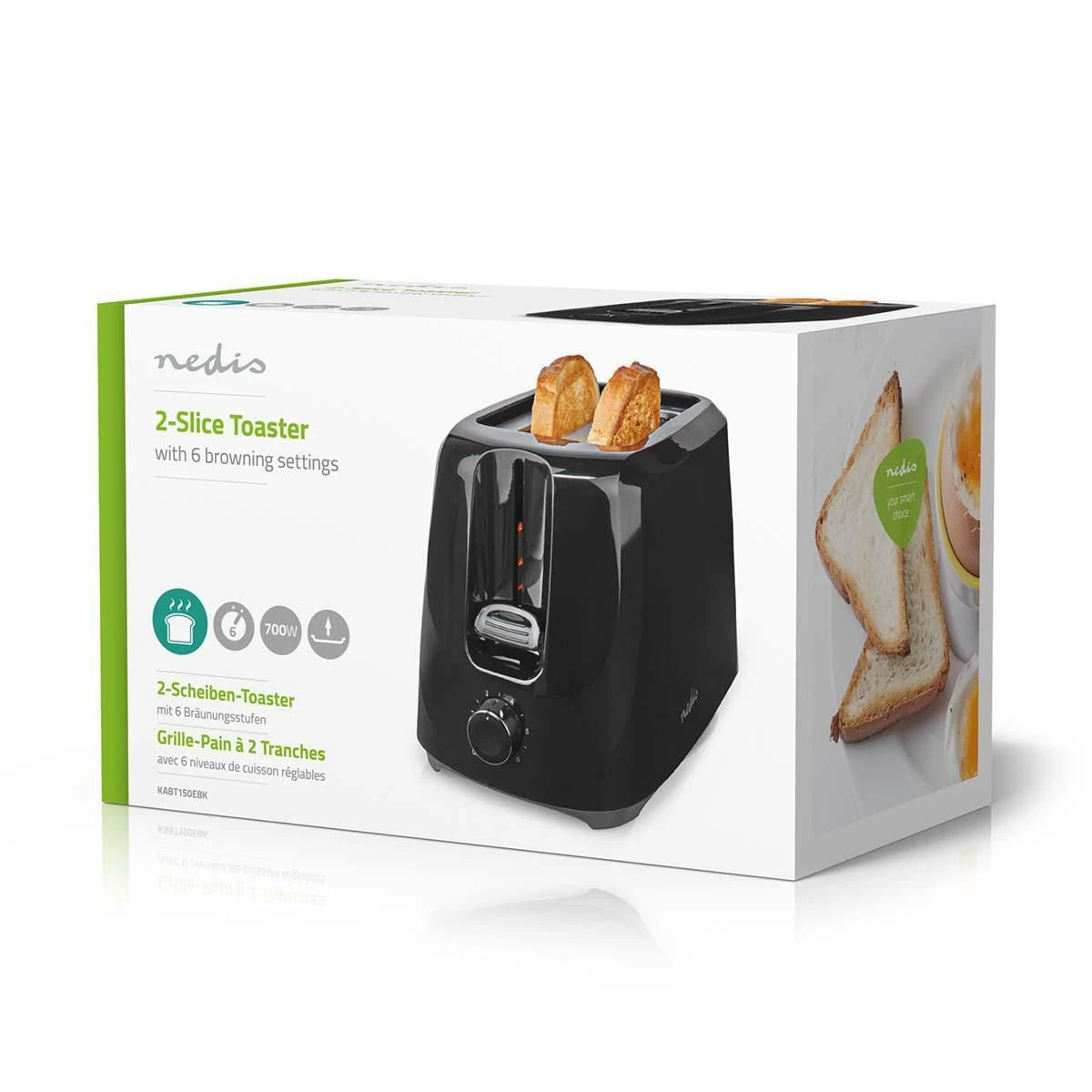 Nedis KABT150EBK Broodrooster 5 Nedis KABT150EBK Broodrooster - Afbeelding 3