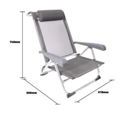 Bo-Camp Saint-Tropez Grey Strandstoel -Buiten Kamperen 136a330965b34230