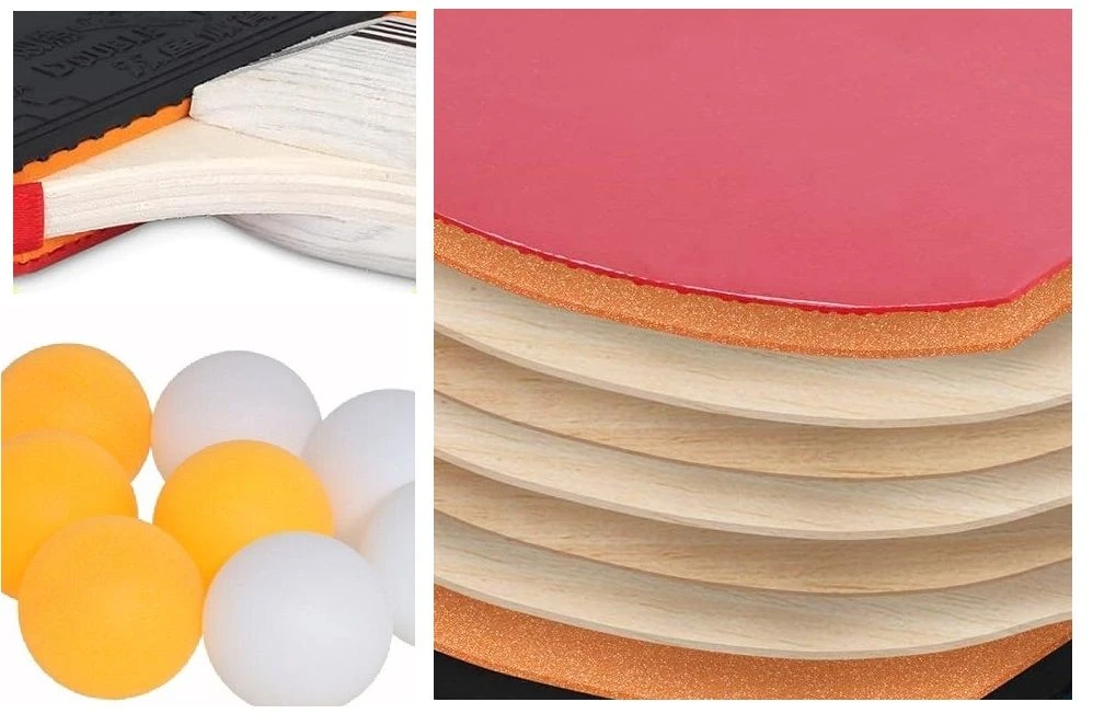 Campingwise Tafeltennis Set - 2 Batjes En 4 Ballen 4 Campingwise Tafeltennis Set - 2 Batjes En 4 Ballen - Afbeelding 2