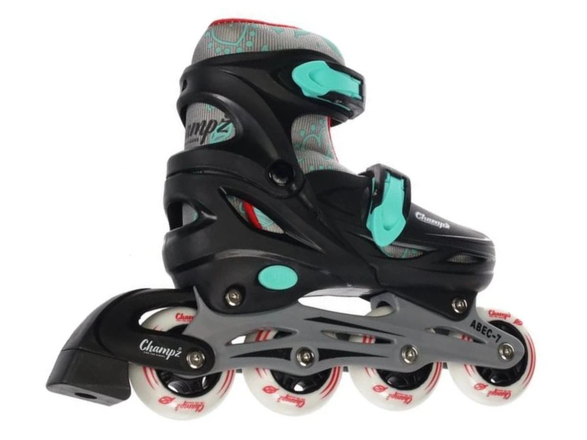 Merkloos Champz Black ABEC7 Hardboot Verstelbare Inline Skates 4 Merkloos Champz Black ABEC7 Hardboot Verstelbare Inline Skates - Afbeelding 2