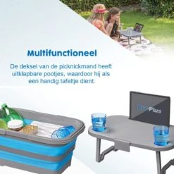 ProPlus 20 Liter Opvouwbare Picknickmand Met Deksel - Blue -Buiten Kamperen 20f7bd5f450fe8e8