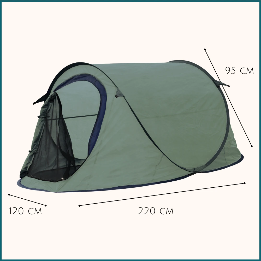 HIXA Groene 1 Pop Up Tent 7 HIXA Groene 1 Pop Up Tent - Afbeelding 5