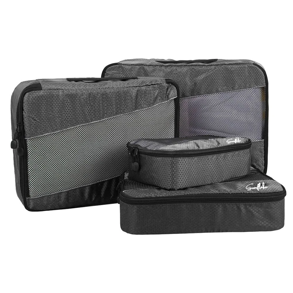 Sunflake Set Van 4 Packing Cubes - Grey 4 Sunflake Set Van 4 Packing Cubes - Grey - Afbeelding 2
