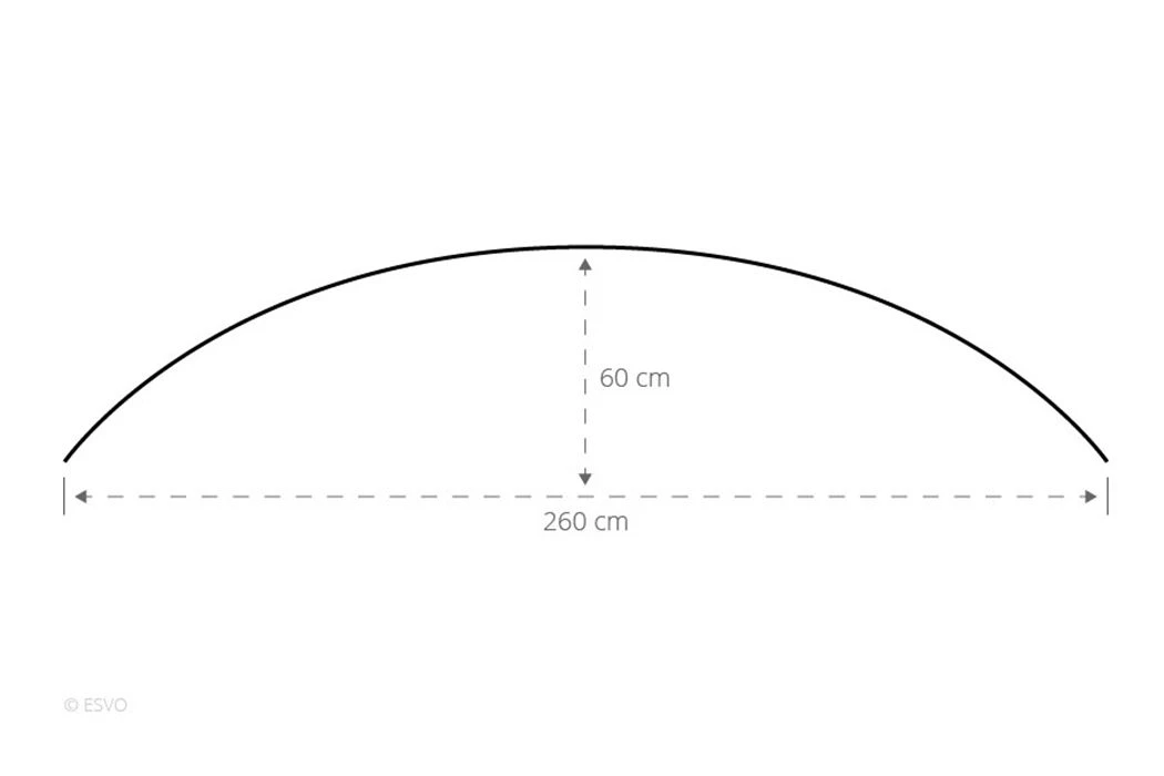 ESVO Gebogen Mistral 300 Met 2 Ramen Windscherm 4 ESVO Gebogen Mistral 300 Met 2 Ramen Windscherm - Afbeelding 2
