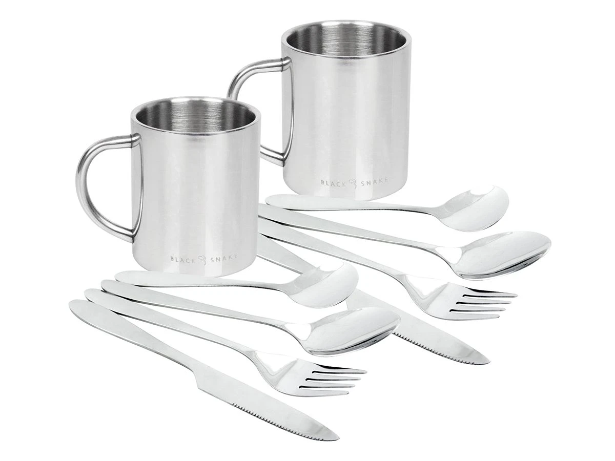Black Snake 2-persoons Set Thermobekers En Bestek 3 Black Snake 2-persoons Set Thermobekers En Bestek