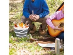 Merkloos Nordix 3-delige Opvouwbare Emmerset - Grey -Buiten Kamperen 24b9e8bc57868580