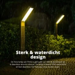 FlinQ Yora Solar Tuinverlichting - Set Van 2 -Buiten Kamperen 24de110e1bd2ddbe