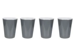 Bo-Camp Two-Tone Set Van 4 Melamine Bekers - Grey