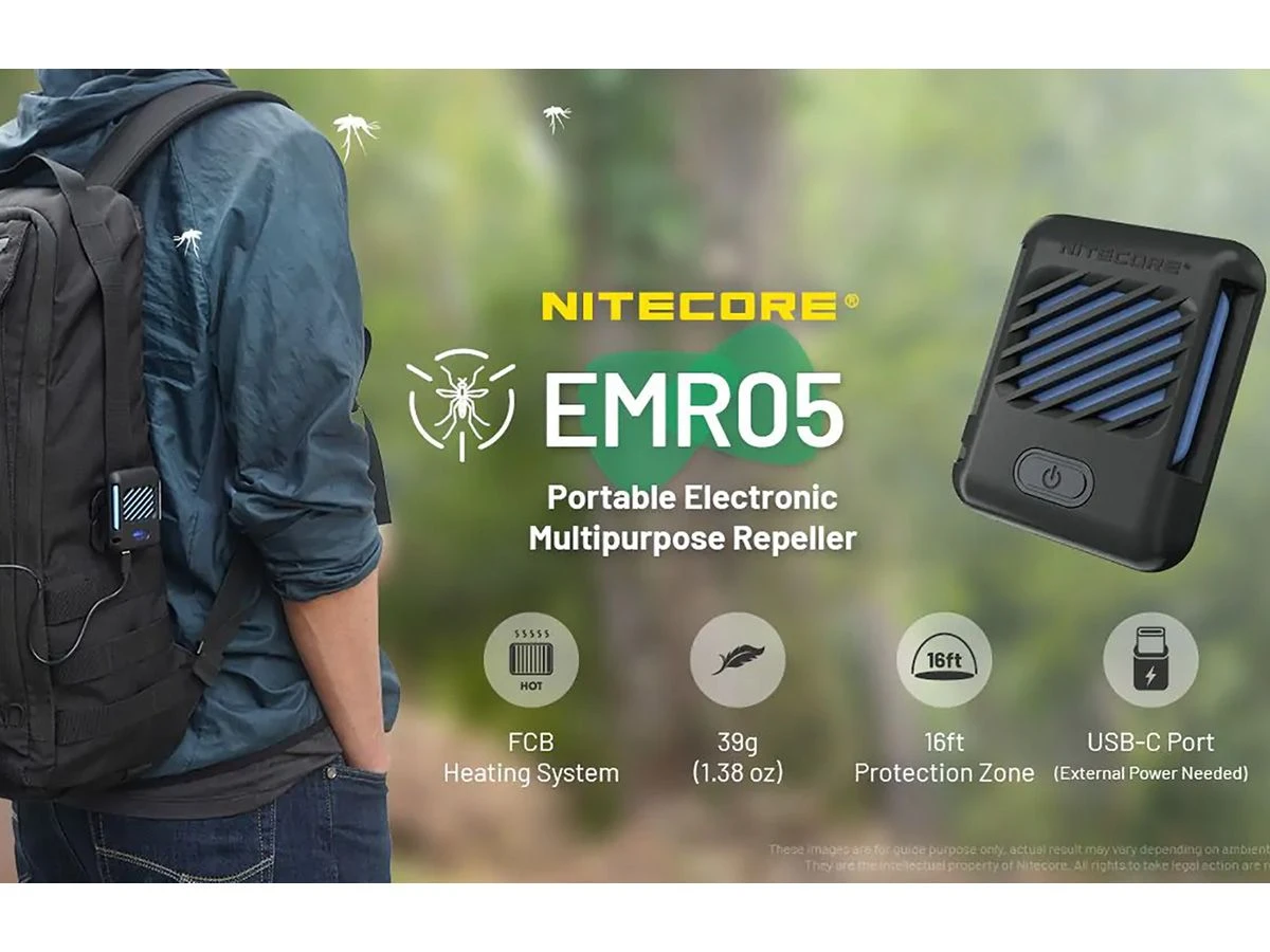 Nitecore EMR05 Muggenverjager - Black 6 Nitecore EMR05 Muggenverjager - Black - Afbeelding 4