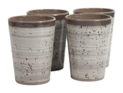 Bo-Camp Halo Set Van 4 Melamine Bekers - Beige -Buiten Kamperen 33a7e4b1a9cc5a87