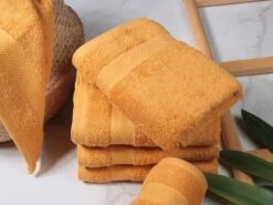 DoubleDry Hotel 70 X 140 Cm Set Van 3 Handdoeken - Oker Geel -Buiten Kamperen 33ad53ad73794541