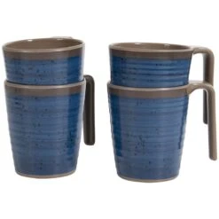 Bo-Camp Halo L Set Van 4 Melamine Mokken - Blue 13 Bo-Camp Halo L Set Van 4 Melamine Mokken - Blue -Buiten Kamperen 3731b1061a98198d