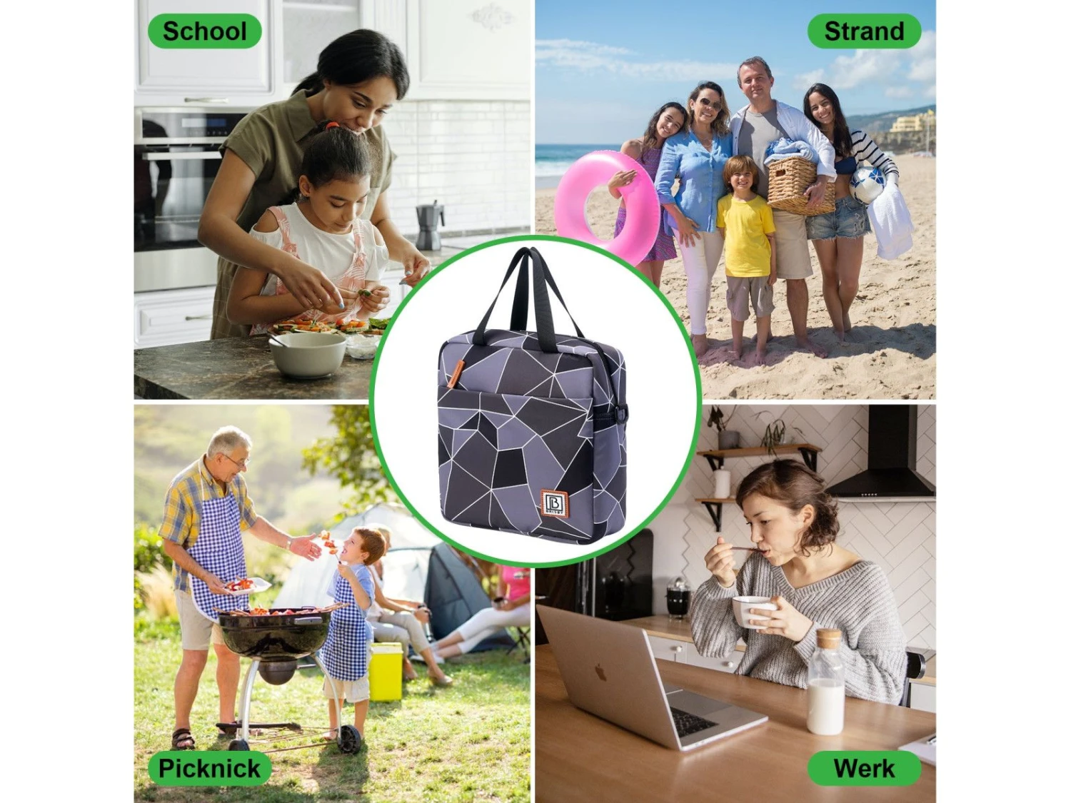 Merkloos Brisby Grijs En Zwart 7 Liter Koeltas 7 Merkloos Brisby Grijs En Zwart 7 Liter Koeltas - Afbeelding 5