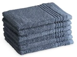 Merkloos PHLOX Supreme 16 X 21 Cm Set Van 6 Washandjes - Ijsblauw