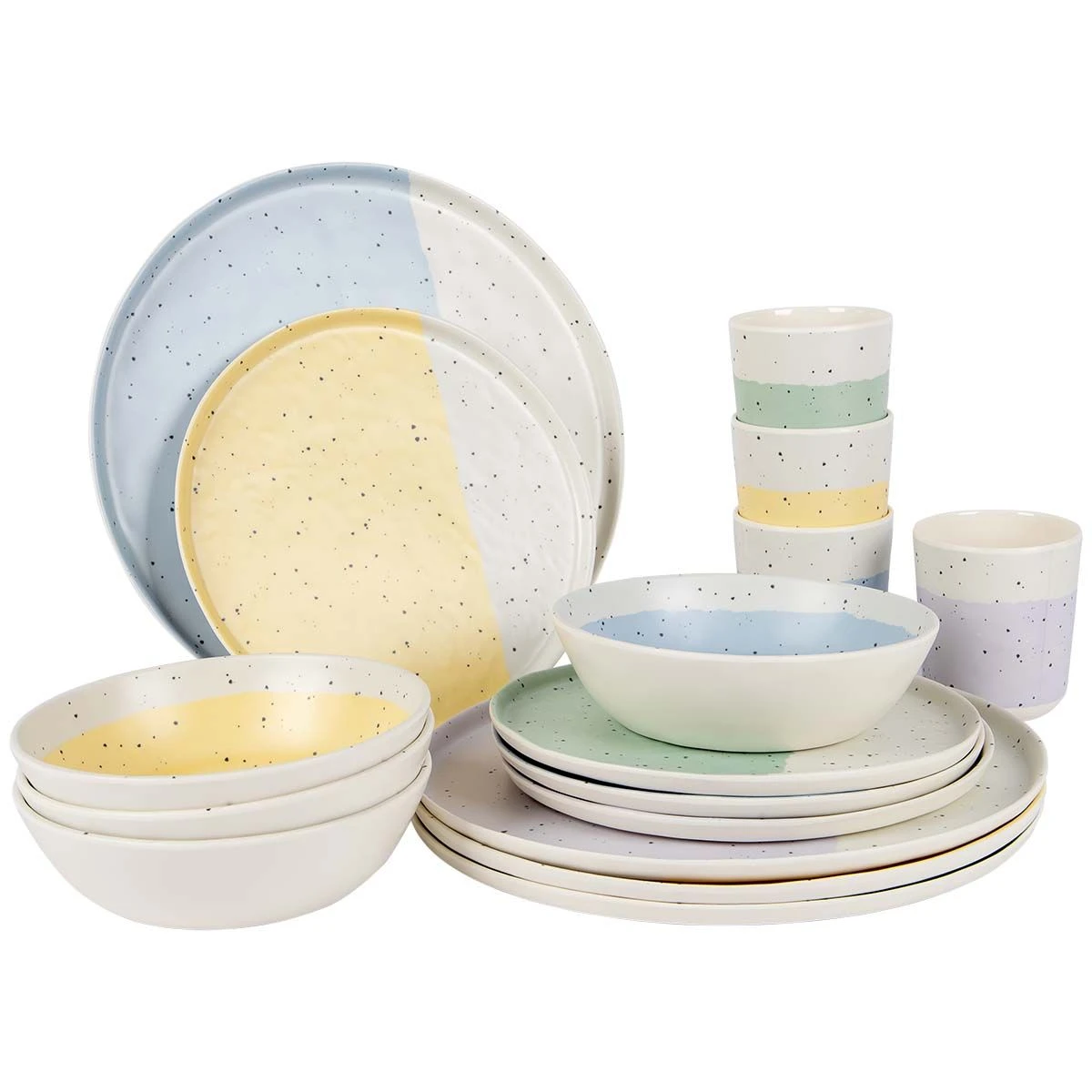 Bo-Camp Pastel Annecy 16-delige Serviesset 4 Bo-Camp Pastel Annecy 16-delige Serviesset - Afbeelding 2