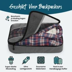 Sunflake Set Van 4 Packing Cubes - Grey 12 Sunflake Set Van 4 Packing Cubes - Grey -Buiten Kamperen 4146513502b77ca9