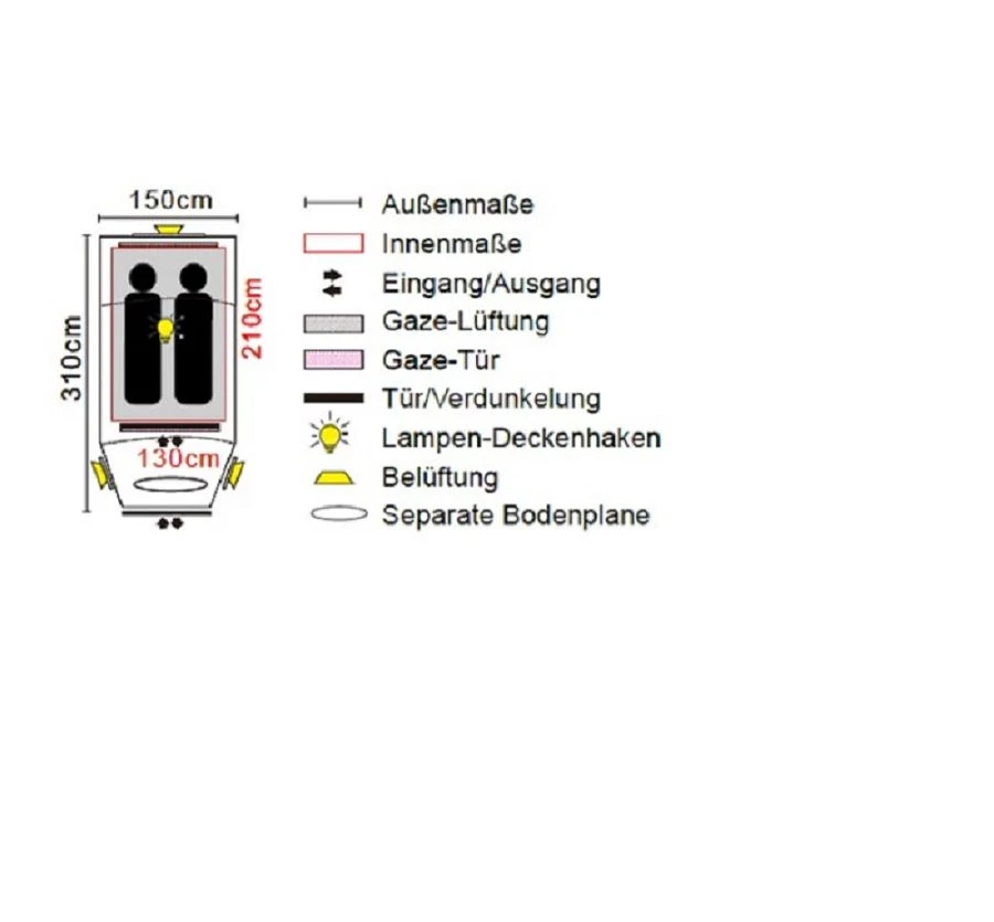 Tambu Kalo 3 Trekking Tent - Verduisterde Slaapcabine 8 Tambu Kalo 3 Trekking Tent - Verduisterde Slaapcabine - Afbeelding 6