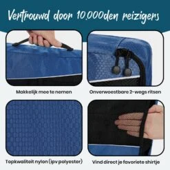 Sunflake Set Van 3 Packing Cubes - Dark Blue -Buiten Kamperen 4da8feafeee2e28a