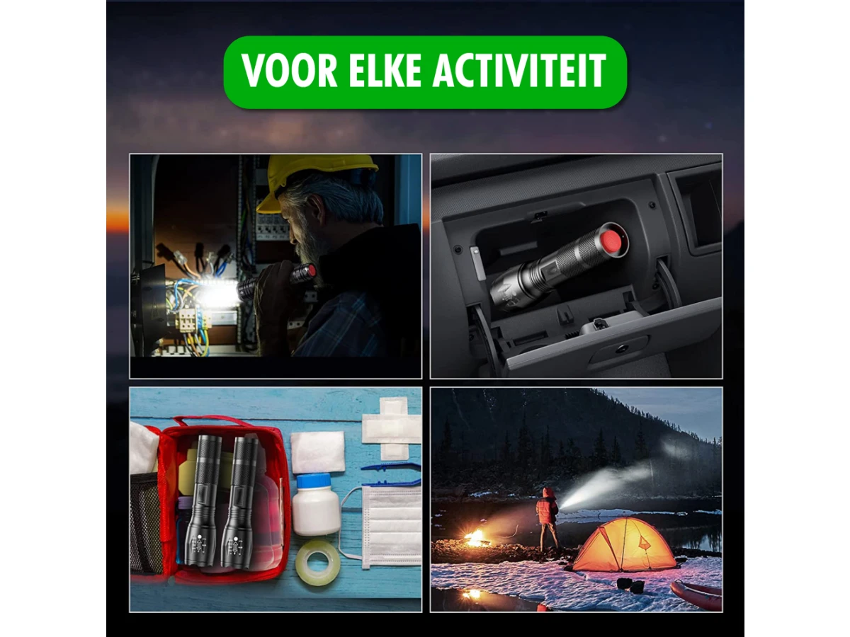 TravelHawk Set Van 2 Zaklampen 6 TravelHawk Set Van 2 Zaklampen - Afbeelding 4