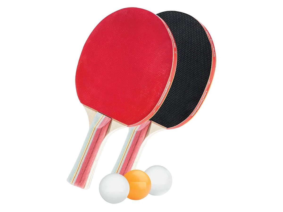 Campingwise Tafeltennis Set - 2 Batjes En 4 Ballen 3 Campingwise Tafeltennis Set - 2 Batjes En 4 Ballen