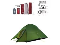 Naturehike Cloud Up 2 Upgraded 2 Persoons Tent - White -Buiten Kamperen 5b56d146de61fe5a