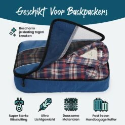 Sunflake Set Van 3 Packing Cubes - Dark Blue -Buiten Kamperen 6177acef5e982eaa