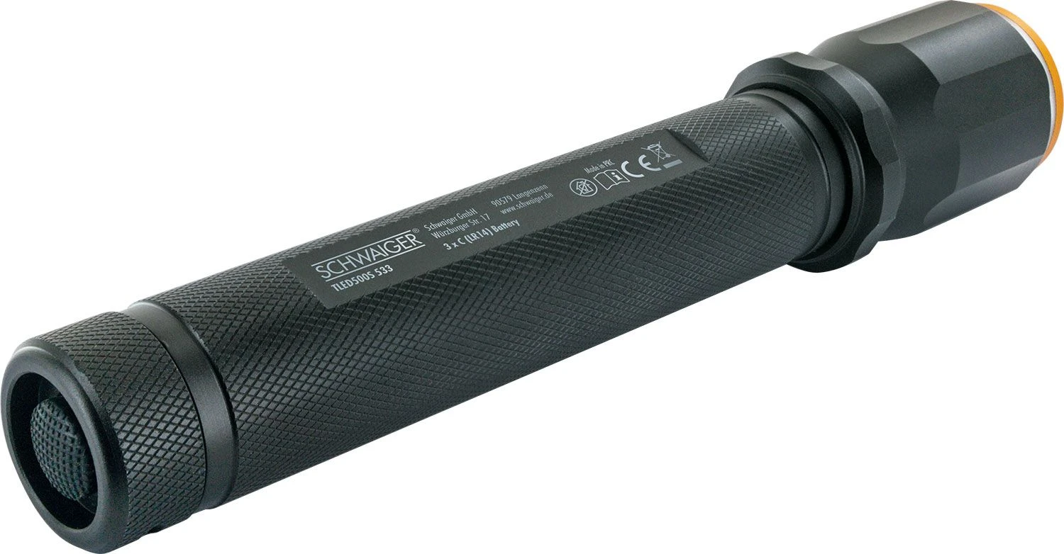 Schwaiger TLED500S LED Zaklamp Met Zoom Functie 4 Schwaiger TLED500S LED Zaklamp Met Zoom Functie - Afbeelding 2