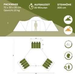 Skandika Turin 12 Beige Familietent -Buiten Kamperen 620d26a3e52dc4.75697425