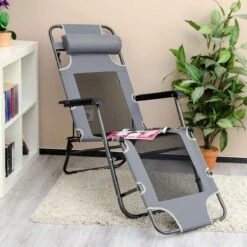 AMANKA 180 X 60 Verstelbare Relaxstoel - Dark Grey -Buiten Kamperen 623c87a6cee391.29599437