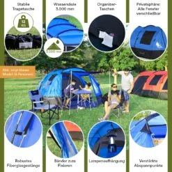 Skandika Kambo 6 Tunneltent - Grey -Buiten Kamperen 629731b53a0c73.70776896