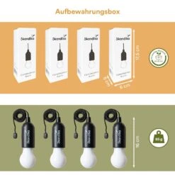 Skandika Narvik Set Van 4 Campinglampen -Buiten Kamperen 63592f86597593.08718087