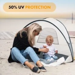 Deryan Luxe Pop Up Crème Strandtent -Buiten Kamperen 63763e7cc004d1.73598980