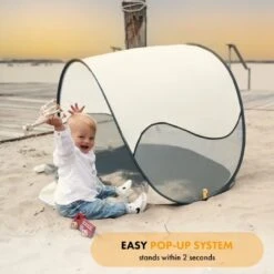 Deryan Luxe Pop Up Crème Strandtent -Buiten Kamperen 63763e7cc095a0.89868156