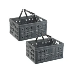 Sunware Square 32 Liter Set Van 2 Vouwkratten Met Handgreep