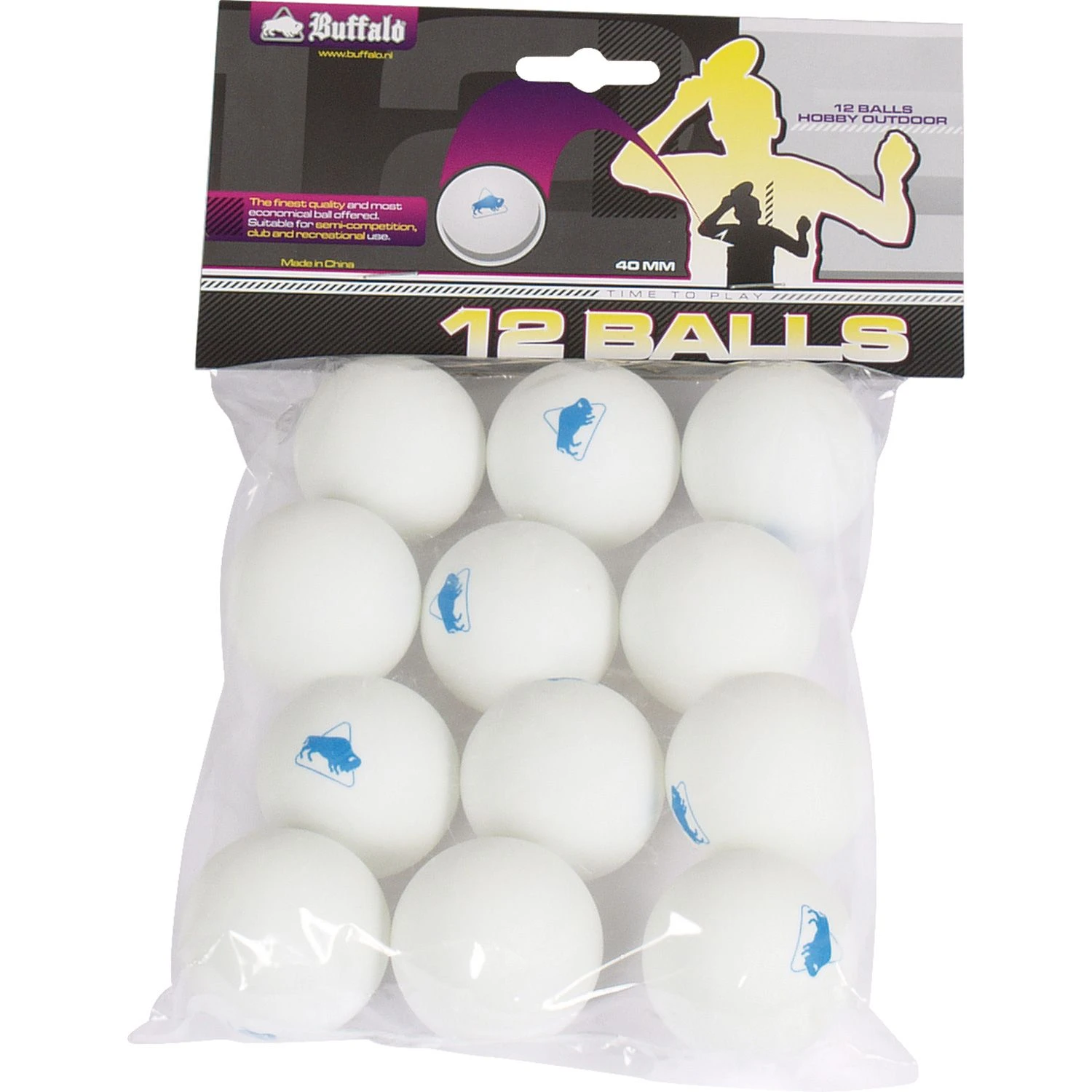 Merkloos Buffalo Hobby Outdoor Set Van 12 Tafeltennisballen 4 Merkloos Buffalo Hobby Outdoor Set Van 12 Tafeltennisballen - Afbeelding 2