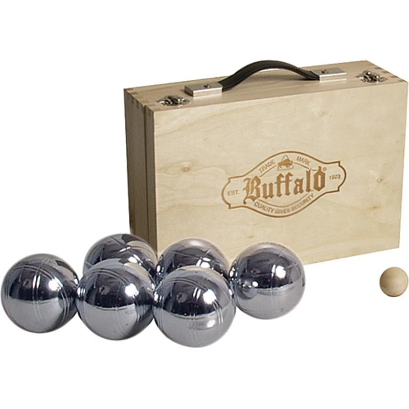 Merkloos Buffalo Metaal Jeu De Boules Set In Houten Doos 4 Merkloos Buffalo Metaal Jeu De Boules Set In Houten Doos - Afbeelding 2