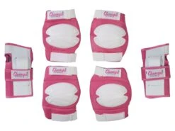 Merkloos Champz Skate Bescherming Set Voor Kinderen Roze/Wit -Buiten Kamperen 652e859cd8bba5.56917057