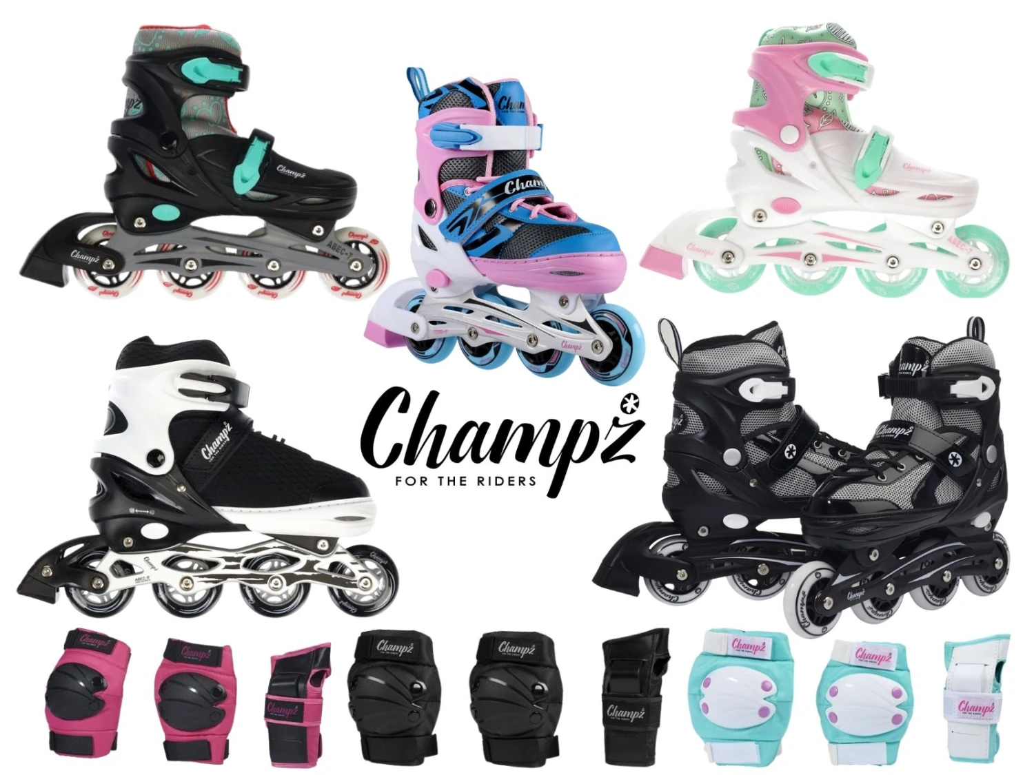 Merkloos Champz Skate Bescherming Set Voor Kinderen Blauw 7 Merkloos Champz Skate Bescherming Set Voor Kinderen Blauw - Afbeelding 5