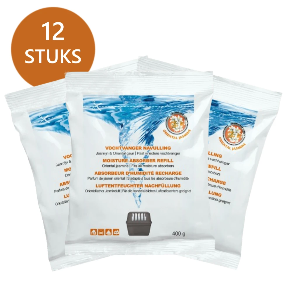 Merkloos Bullstore Jasmijn 400 Gram Navulling Vochtvanger - 12 Stuks 4 Merkloos Bullstore Jasmijn 400 Gram Navulling Vochtvanger - 12 Stuks - Afbeelding 2