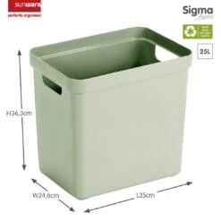 Sunware Sigma Home 25 Liter Opbergbox - Green -Buiten Kamperen 66264362a171e9.25909143