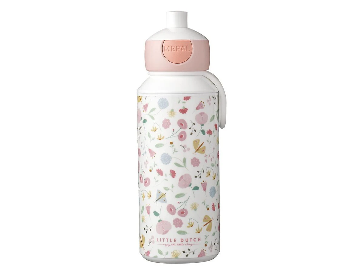 Mepal Campus 400 Ml Pop-Up Waterfles - Flowers & Butterflies 3 Mepal Campus 400 Ml Pop-Up Waterfles - Flowers & Butterflies