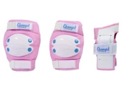 Merkloos Champz Skate Bescherming Set Voor Kinderen Roze/Blauw