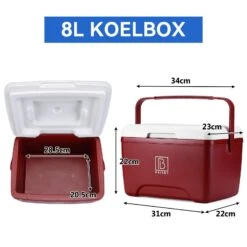 Brisby 8 Liter Koelbox Met 2 Koelelementen - Red -Buiten Kamperen 6638cd6550d426.20327989